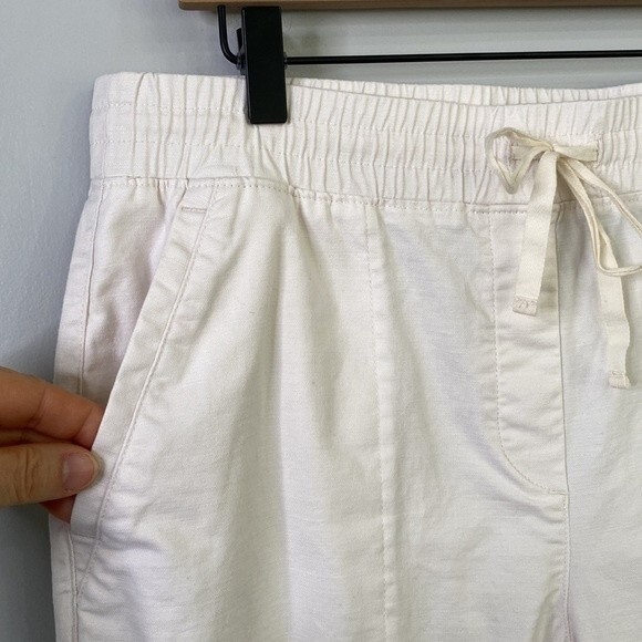 Talbots "Easy Slim Leg Crop Pants" Pull On Elastic Drawstring Button Tab Cuffs - Picture 5 of 16